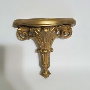 Vintage Syroco Elegant Gold Wall Shelf